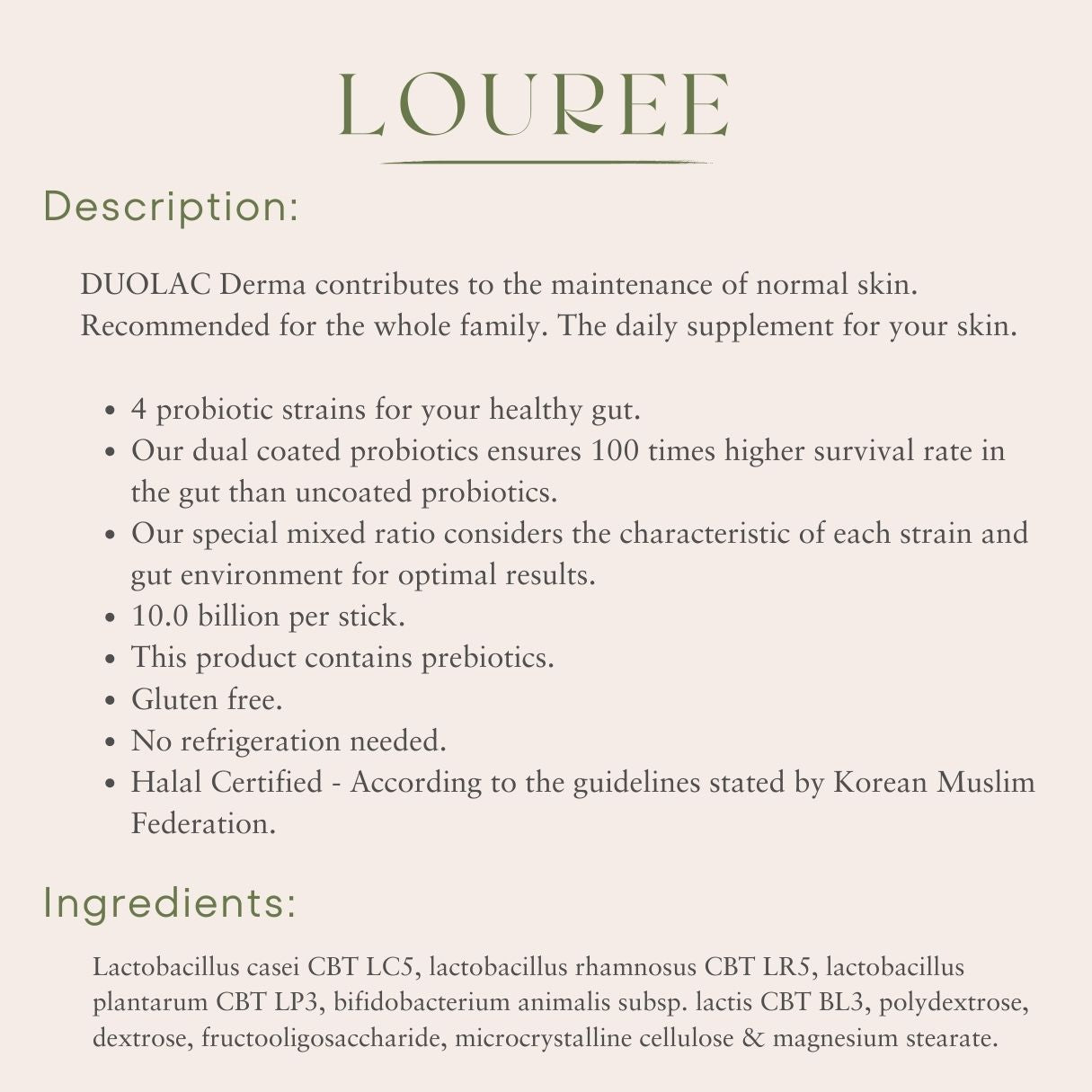 Duolac Derma Probiotics 30s