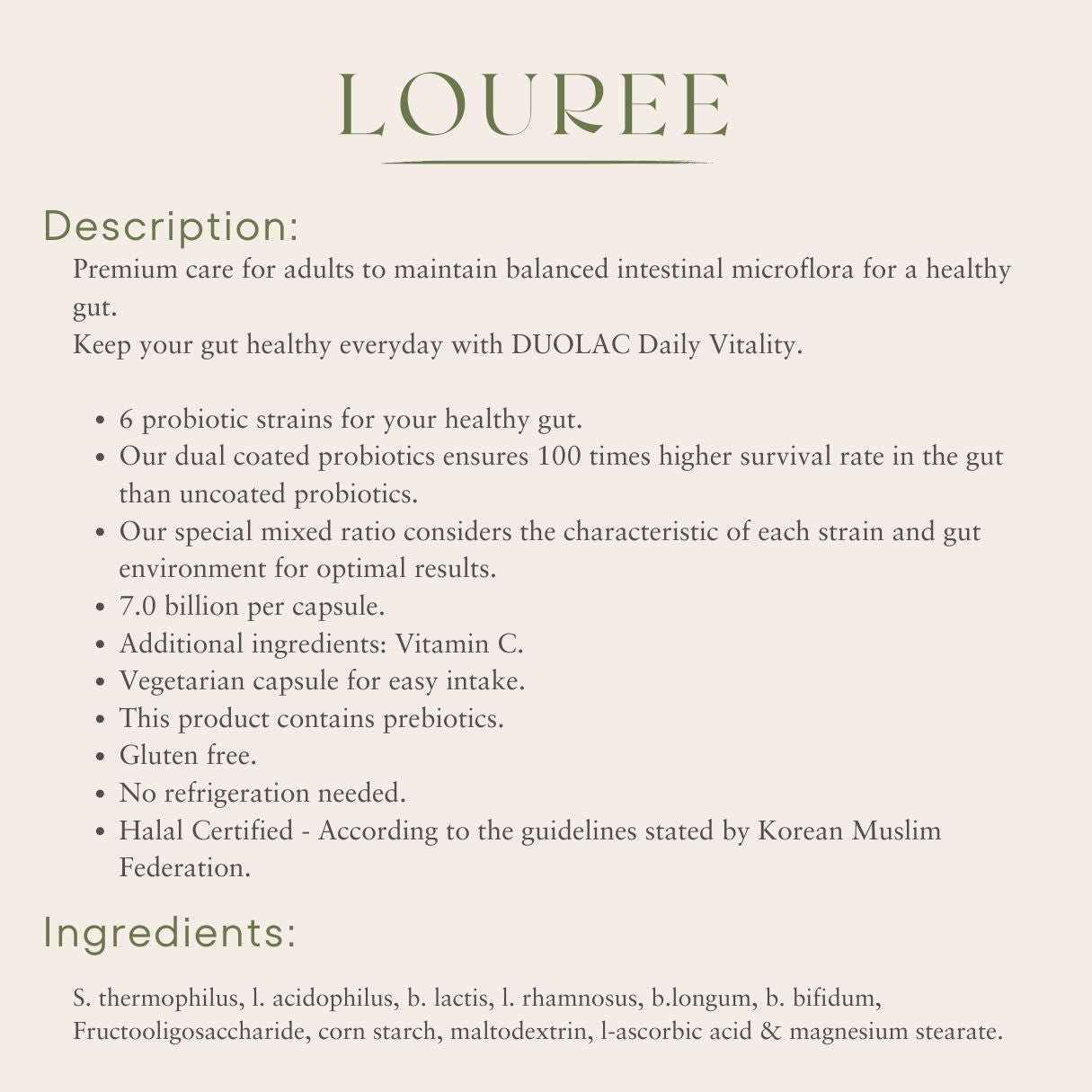 Duolac Daily Vitality Probiotics 60s