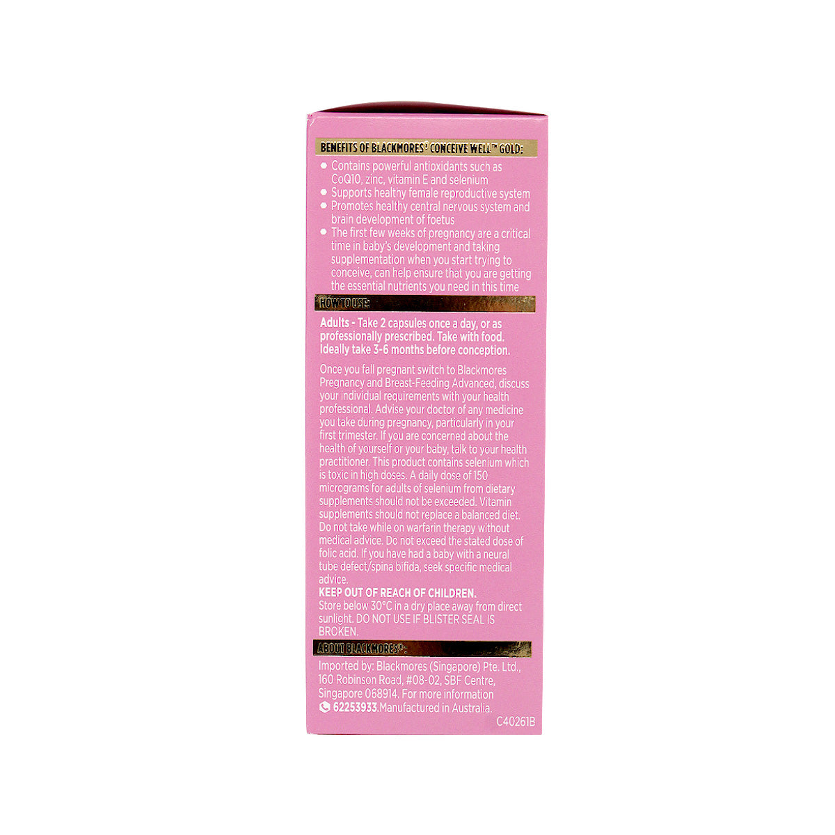 Blackmores Conceive Well Gold 56 Capsules