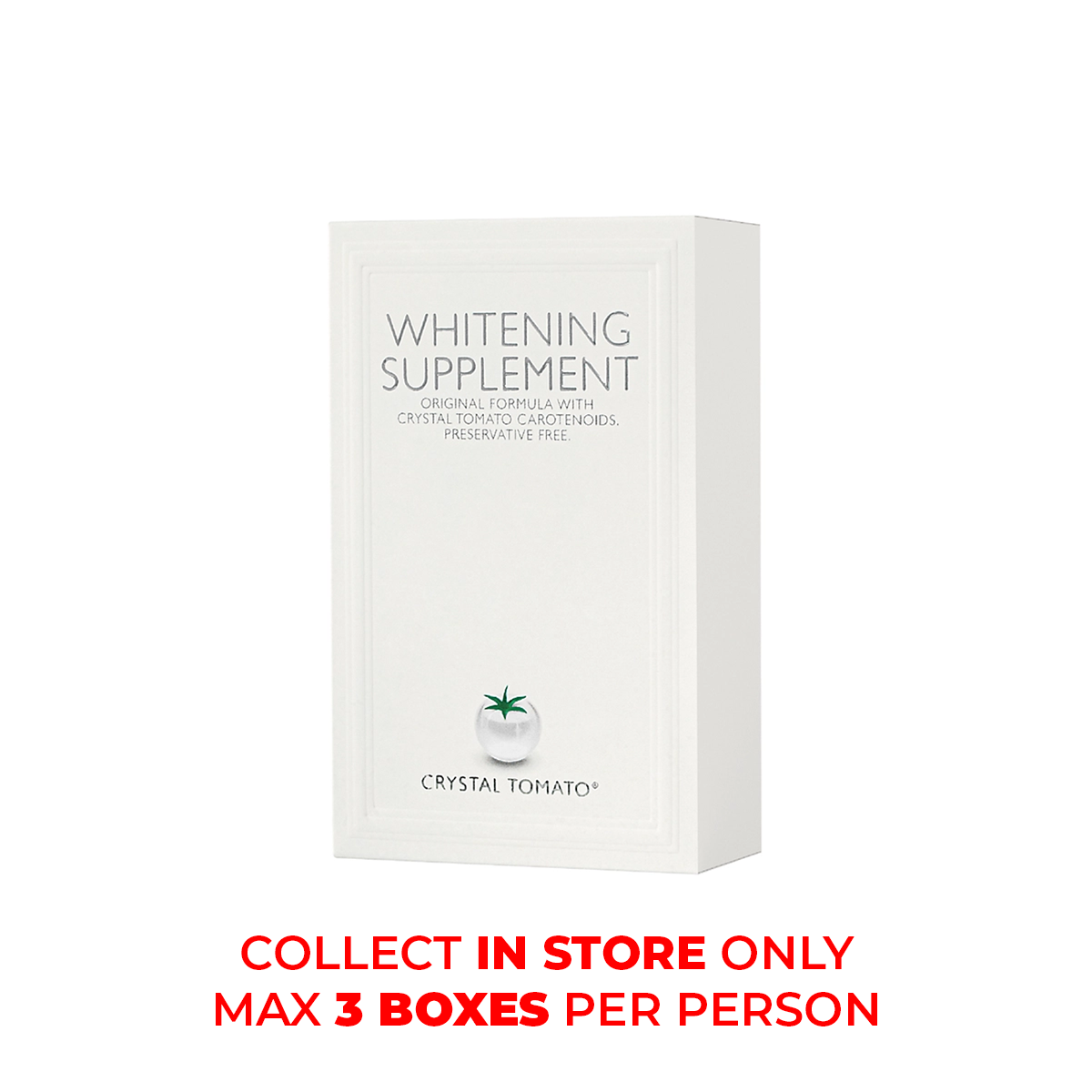 Crystal Tomato Skin Whitening Supplement 30 Tablets (COLLECT IN STORE ONLY - MAX 3 BOXES PER PAX)