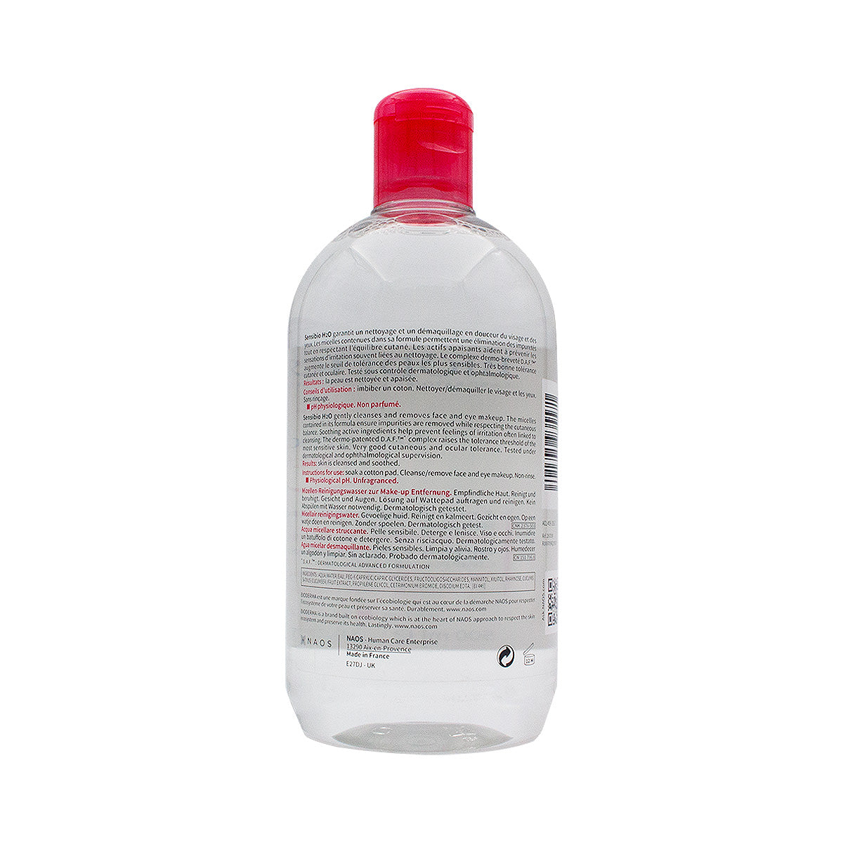 Bioderma Sensibio H2O Makeup Removing Micellar Solution 500ml