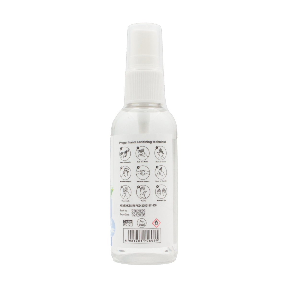 Cosmo Med Hand Sanitizer 70% Alcohol 0.5% Chlorhexidine With Moisturizer 60ml (Spray)
