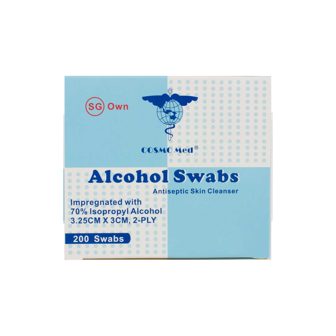 Cosmo Med Alcohol Swab 325cm X 3cm 200pcs Louree 9352