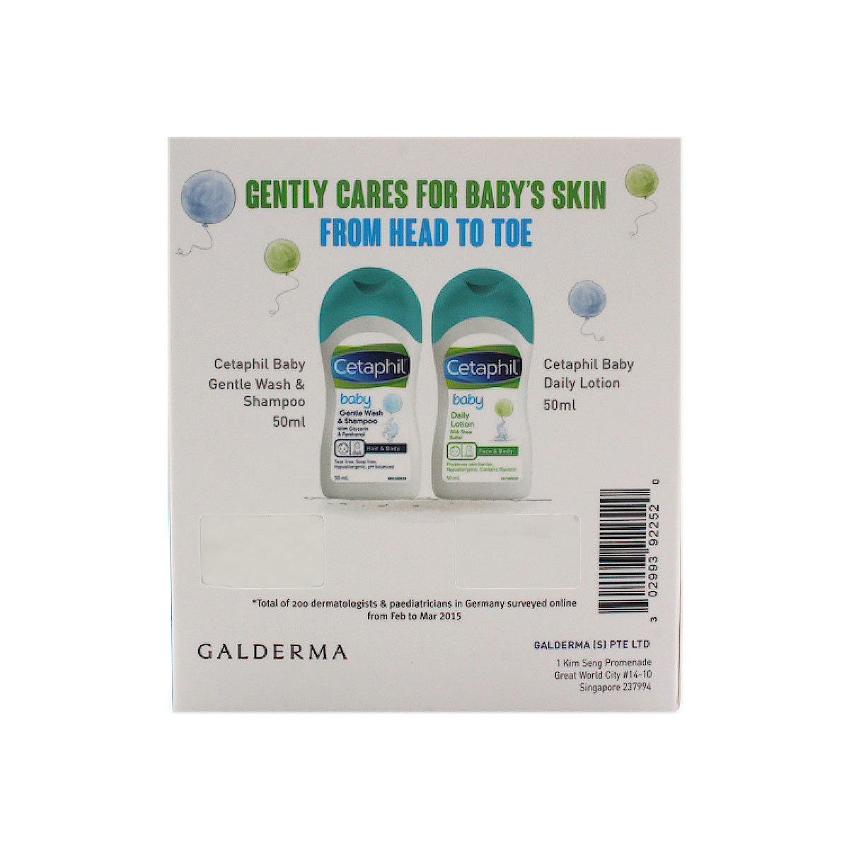 Cetaphil Baby Wash & Shampoo 50ml + Lotion 50ml