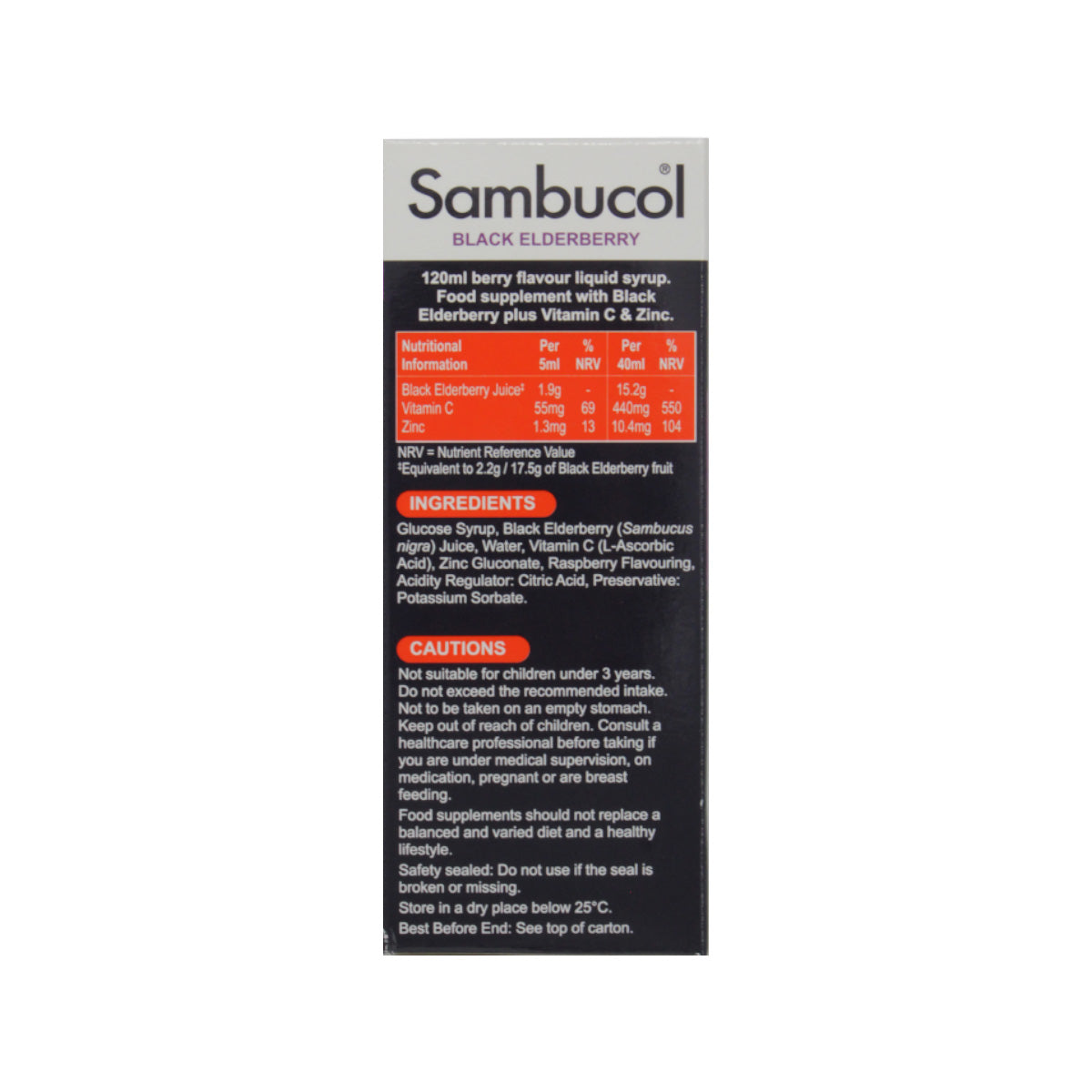 Sambucol Immuno Forte 120ml (UK Version)