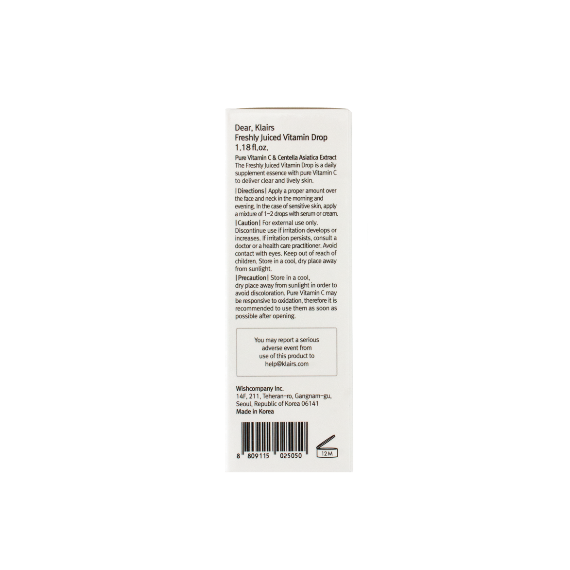 Dear Klairs Freshly Juiced Vitamin Drop 35ml