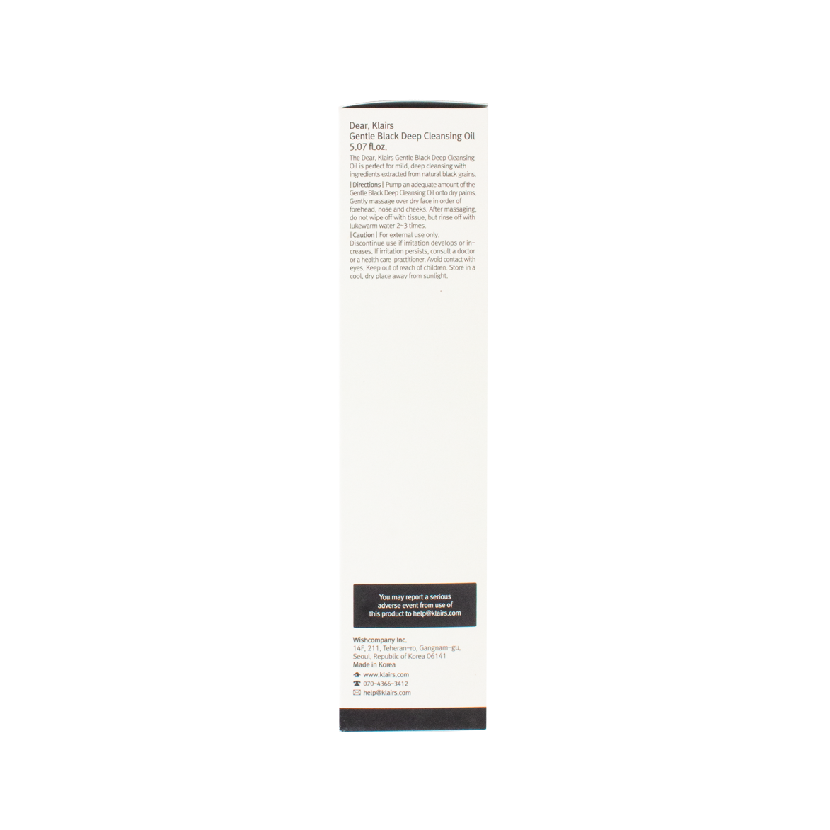 Dear Klairs Gentle Black Deep Cleansing Oil 150ml