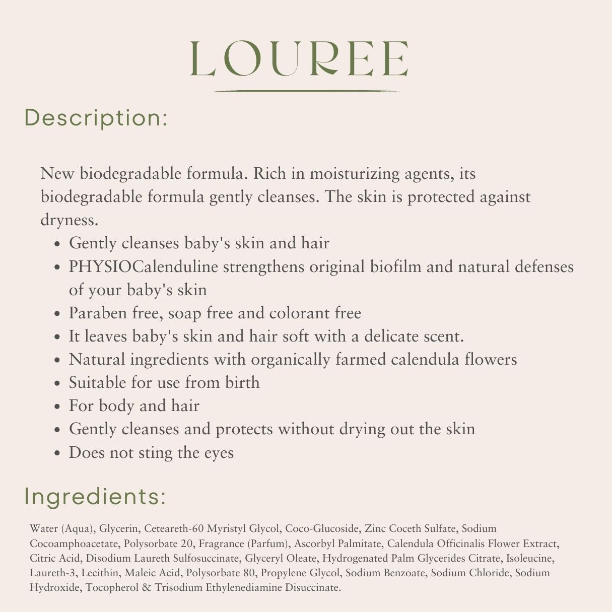 Klorane Bebe Gentle Cleansing Gel With Calendula 500ml
