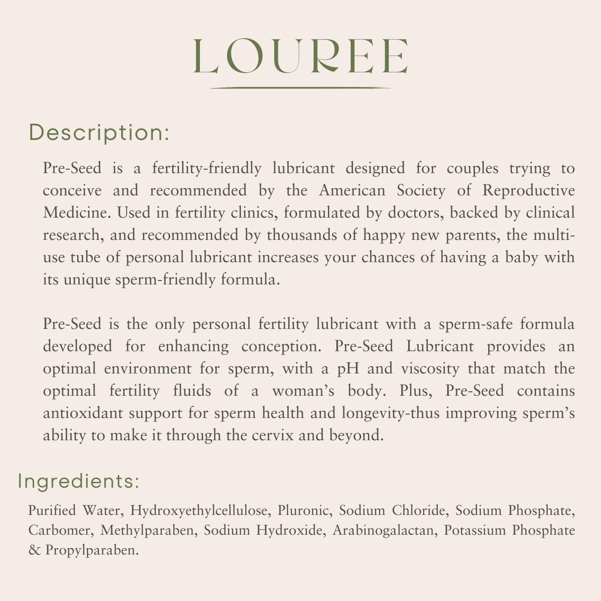 PreSeed Fertility Friendly Lubricant
