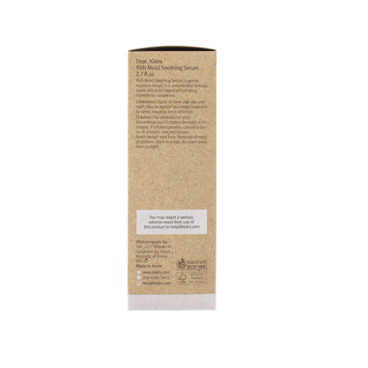 Dear Klairs Rich Moist Soothing Serum 80ml