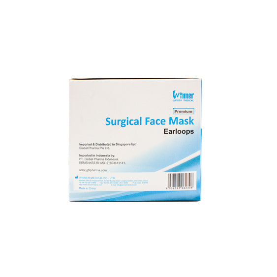 Winner Surgical Blue Face Mask 3-ply with Ear loop (50 pcs)