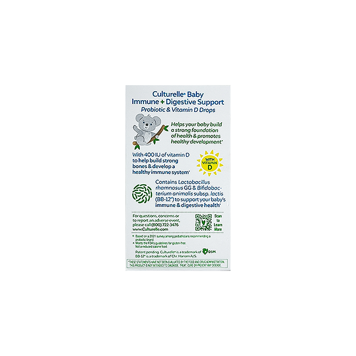 Culturelle Baby Immune & Digestive Probiotic Drops With Vitamin D 9ml