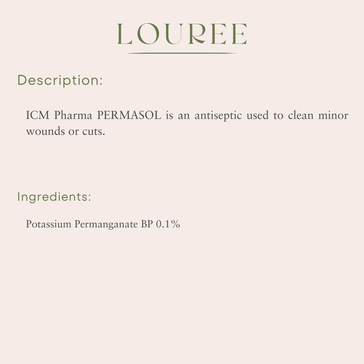 permasol for cuts
