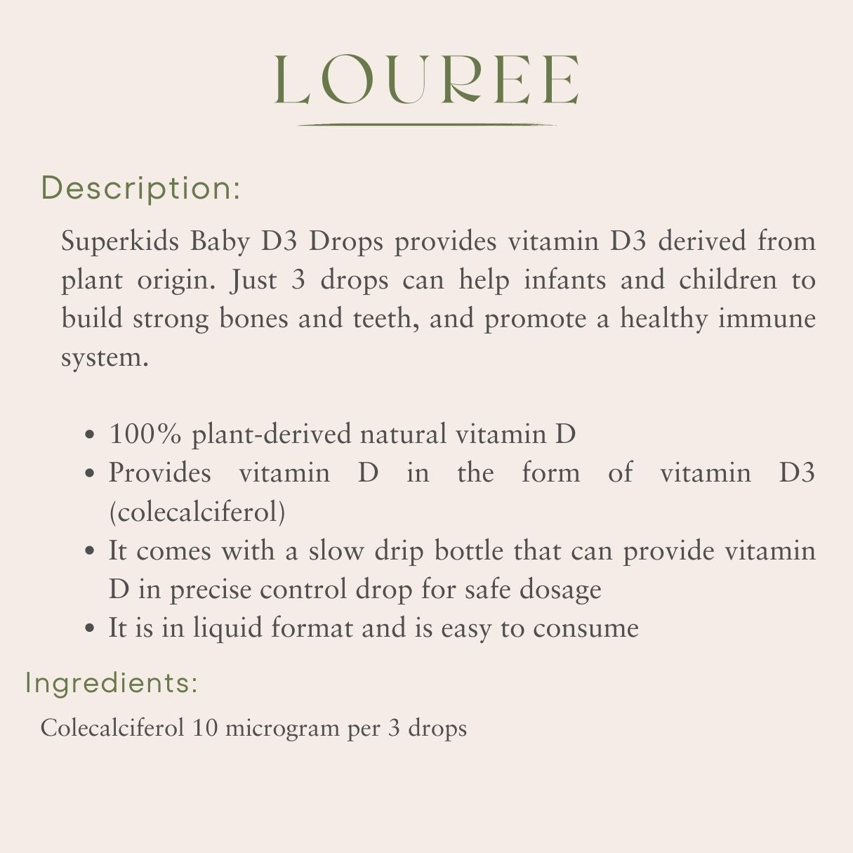 Blackmores SuperKids Baby D3 Drops 12ml