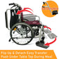 Armrest Lift Up & Footrest Detachable Self-Push Wheelchair with Anti Tipper 18 Inch