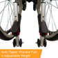Heavy Duty Wheelchair Armrest Lift Up & Footrest Detachable Self-Push with Anti Tipper