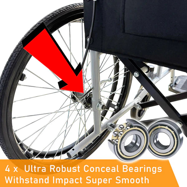 Economical Self-Push Lightweight Wheelchair (Carbon Steel)