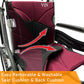 Armrest Lift Up & Footrest Detachable Self-Push Wheelchair with Anti Tipper 18 Inch