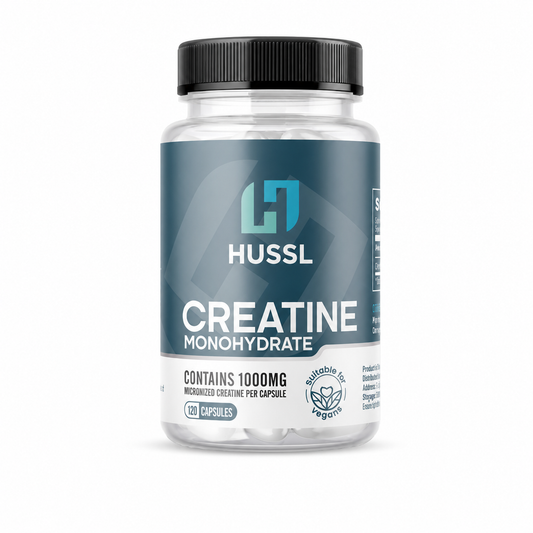HUSSL Creatine Monohydrate Vegan Capsules 120 Capsules