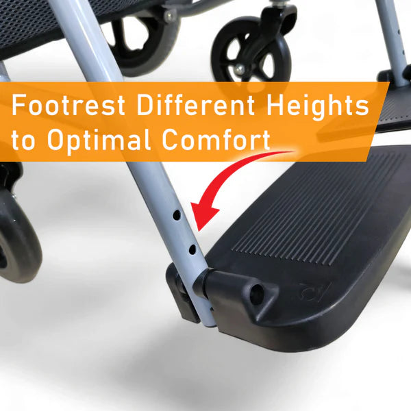 Economical Self-Push Lightweight Wheelchair (Carbon Steel)