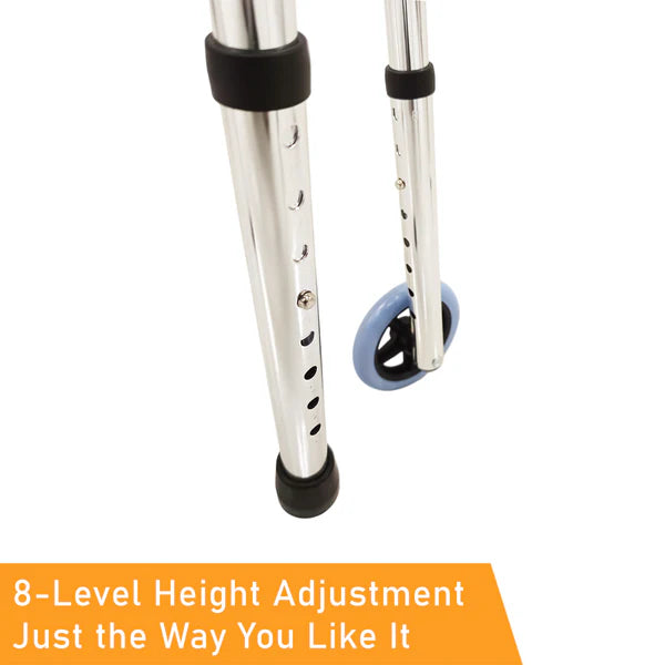 Elderly Walking Frame with changeable 2 wheels and bag