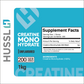 HUSSL Creatine Monohydrate 1kg Unflavoured
