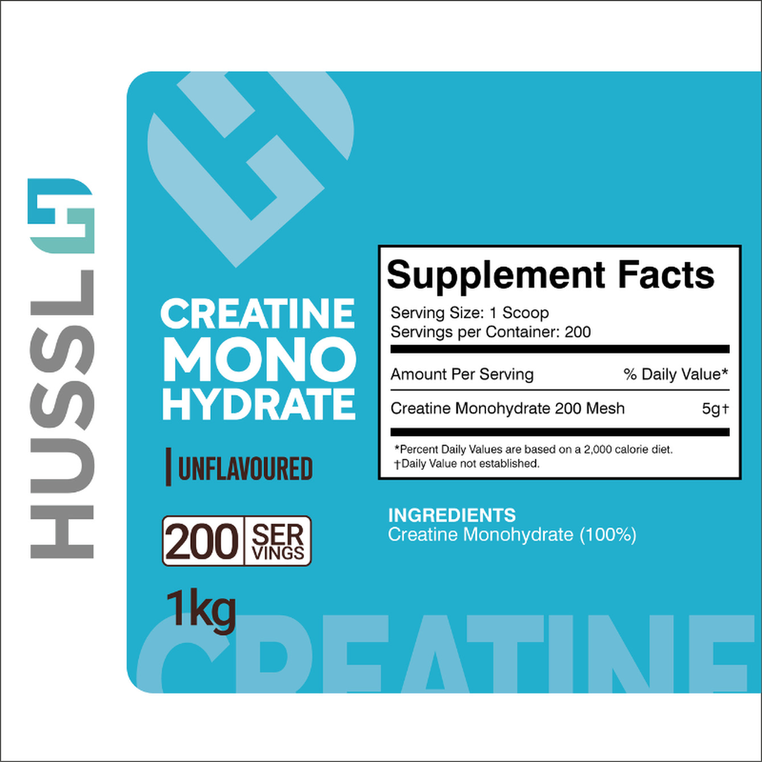 HUSSL Creatine Monohydrate 1kg Unflavoured