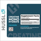 HUSSL Creatine Monohydrate Vegan Capsules 120 Capsules