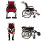Armrest Lift Up & Footrest Detachable Self-Push Wheelchair with Anti Tipper 16 Inch
