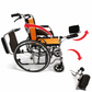 Self-Push Wheelchair Elevating Detachable Footrest with Flip-up Armrest, Anti Tipper