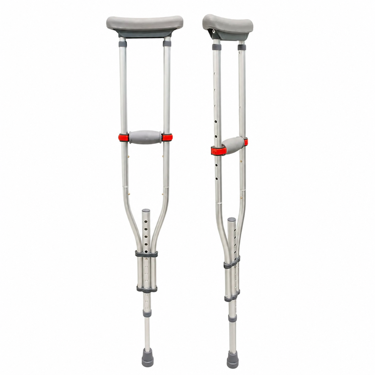 Foldable Detachable Lightweight Underarm Crutches With Height Adjustment
