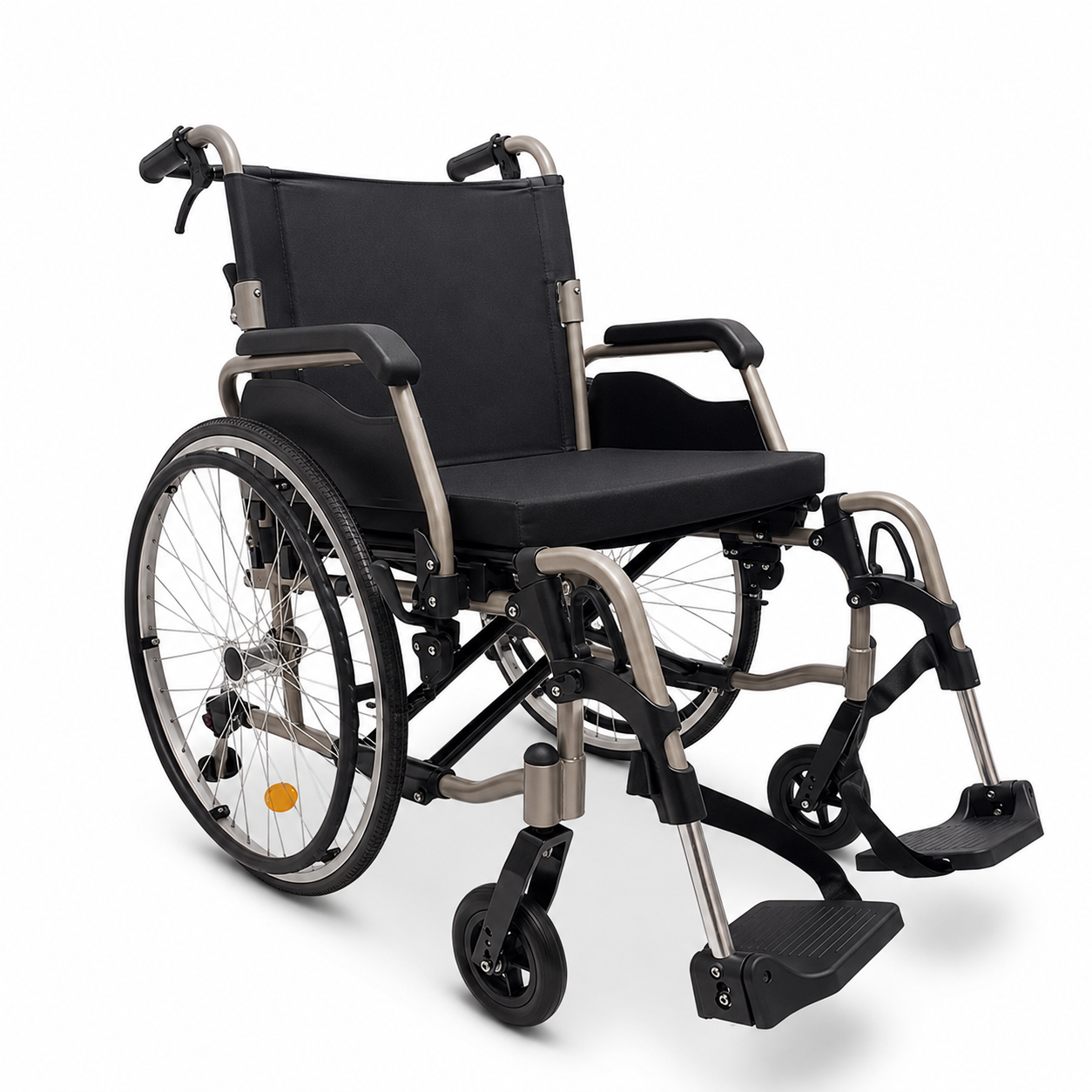Heavy Duty Wheelchair Armrest Lift Up & Footrest Detachable Self-Push with Anti Tipper