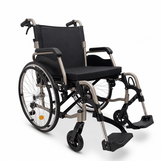 Heavy Duty Wheelchair Armrest Lift Up & Footrest Detachable Self-Push with Anti Tipper