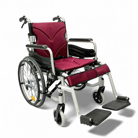 Armrest Lift Up & Footrest Detachable Self-Push Wheelchair with Anti Tipper 18 Inch
