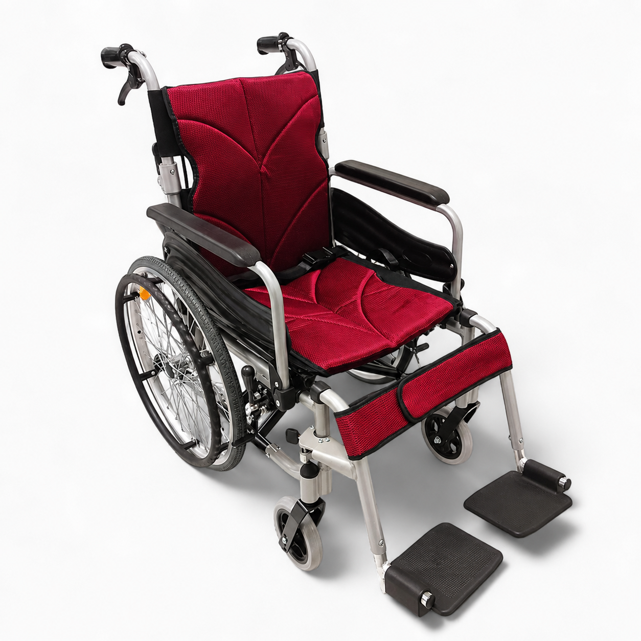 Armrest Lift Up & Footrest Detachable Self-Push Wheelchair with Anti Tipper 16 Inch