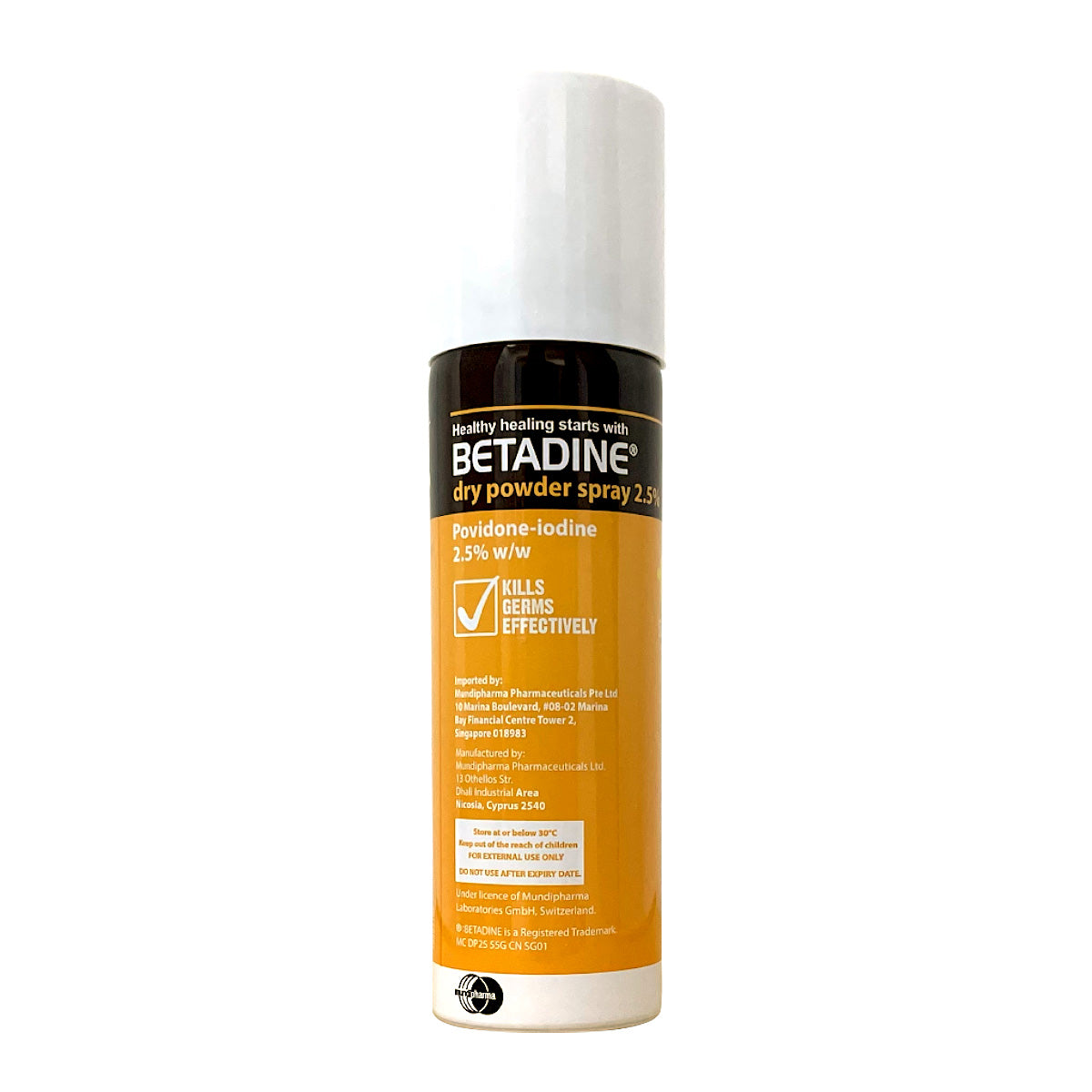 betadine dry powder spray 55g