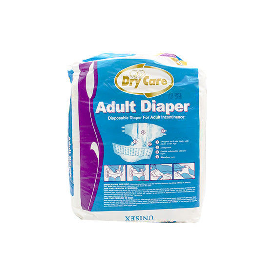 Dry Care Adult Diaper Unisex Size XL (Waist Size 34-67 inch, 86-150cm) (10 Pieces/bag)