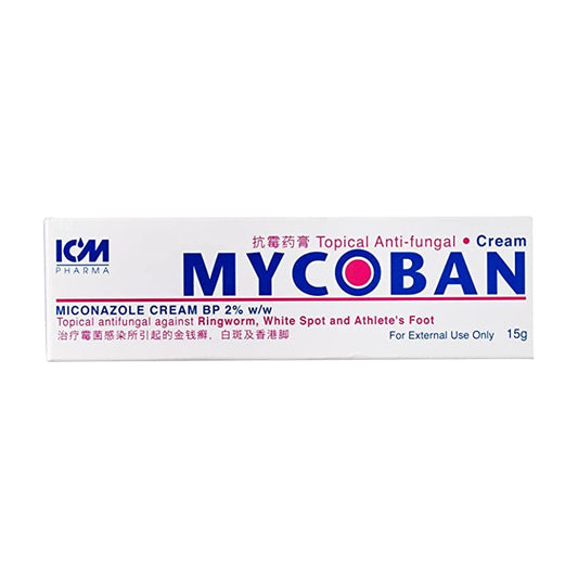 Mycoban Cream (Miconazole Nitrate 2%) 15gm