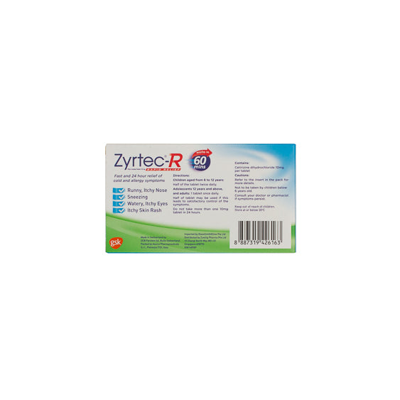 Zyrtec-R 24HR 10mg (10 Tablets)