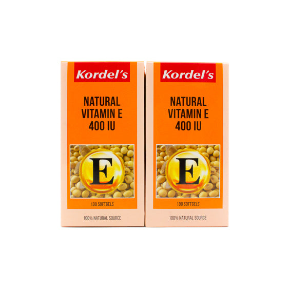 Kordel's Vitamin E 400 IU Supplement (100 Capsules) - Single/Twin Pack