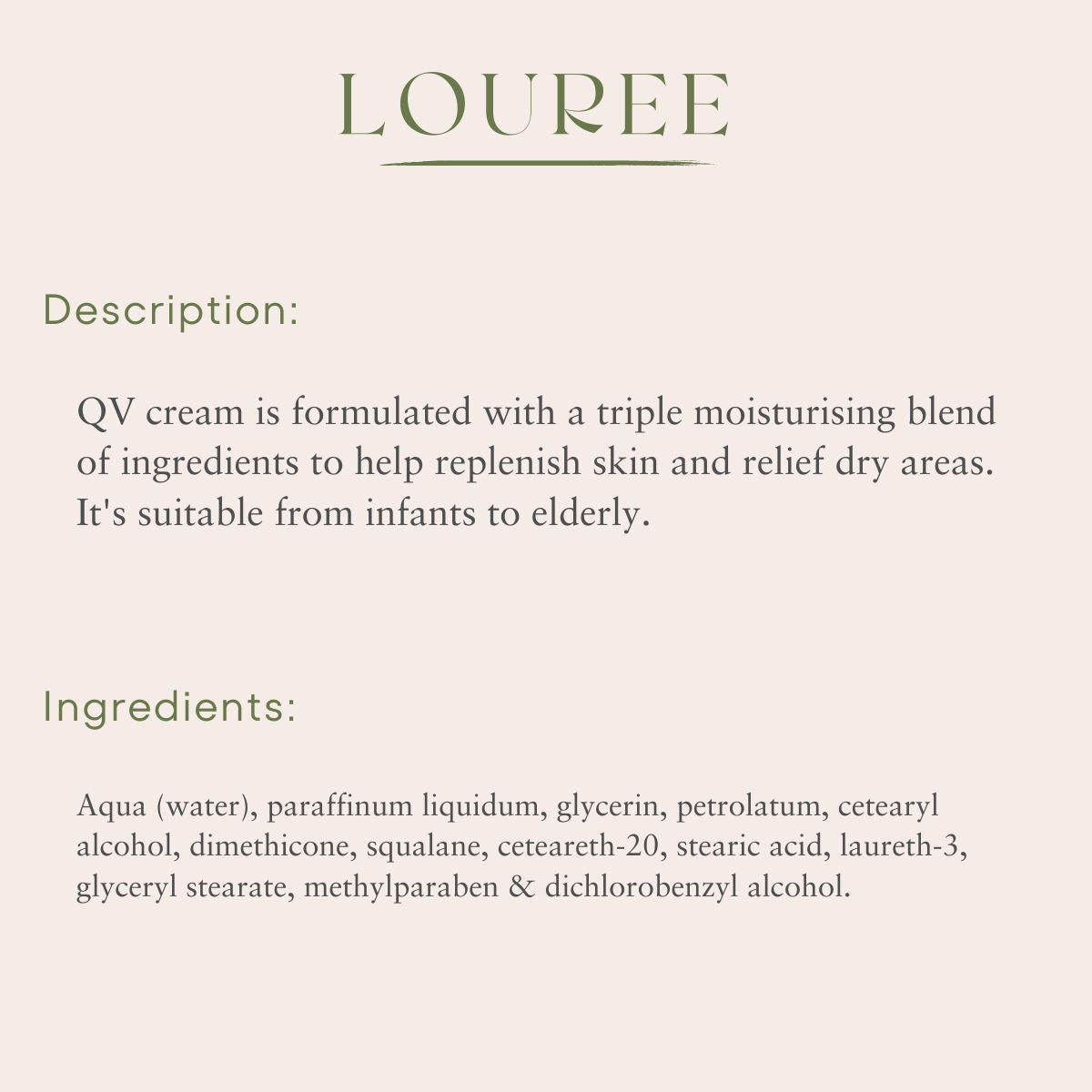 qv cream ingredients