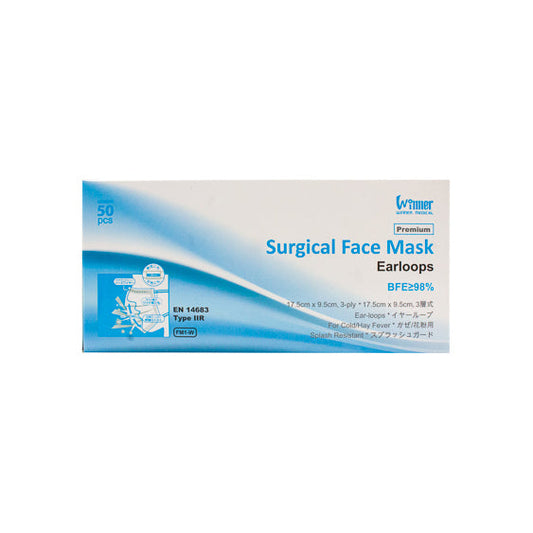 Winner Surgical Blue Face Mask 3-ply with Ear loop (50 pcs)